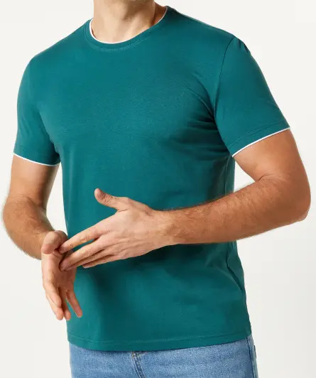T-Shirt in Doppellagenoptik