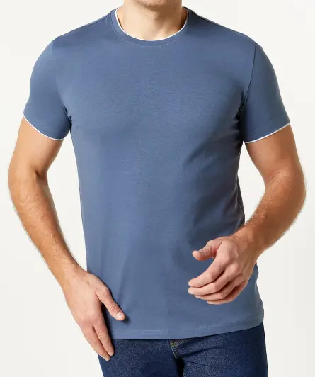 T-Shirt in Doppellagenoptik