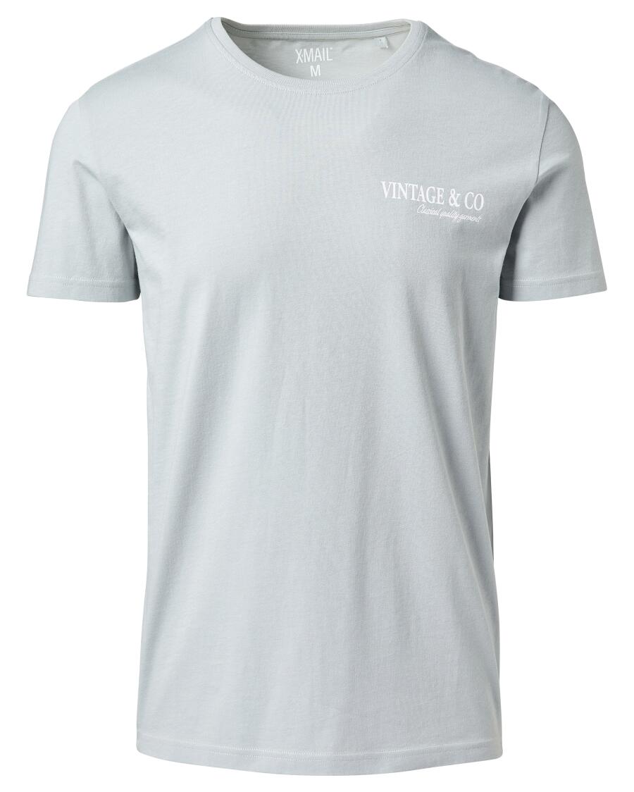 T-Shirt z nadrukiem z przodu i z tyłu Identic, okrągły dekolt