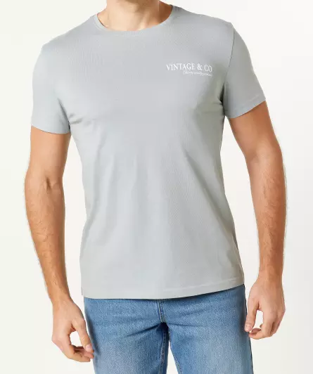 T-shirt met print op voor- en achterkant