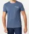 T-Shirt z nadrukiem z przodu i z tyłu niebieski jeans