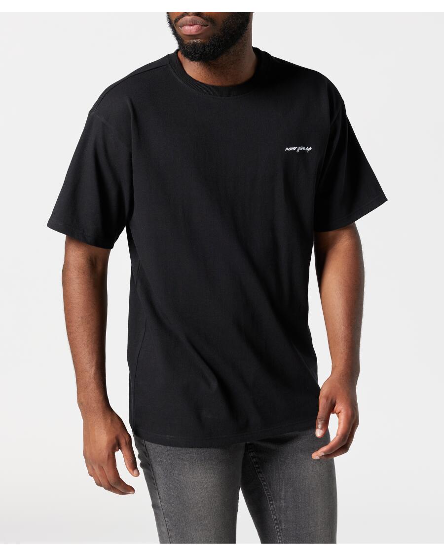 T-Shirt mit Stickerei schwarz