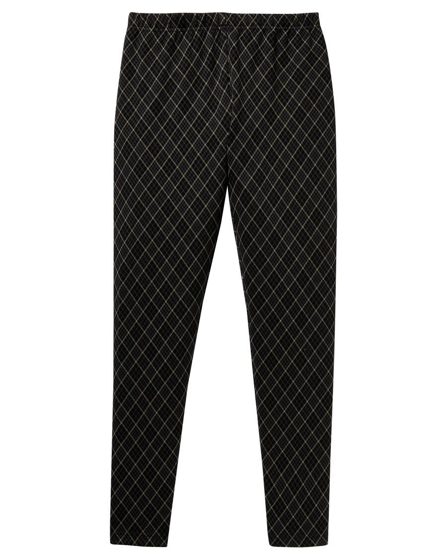 Karierte Leggings schwarz kariert