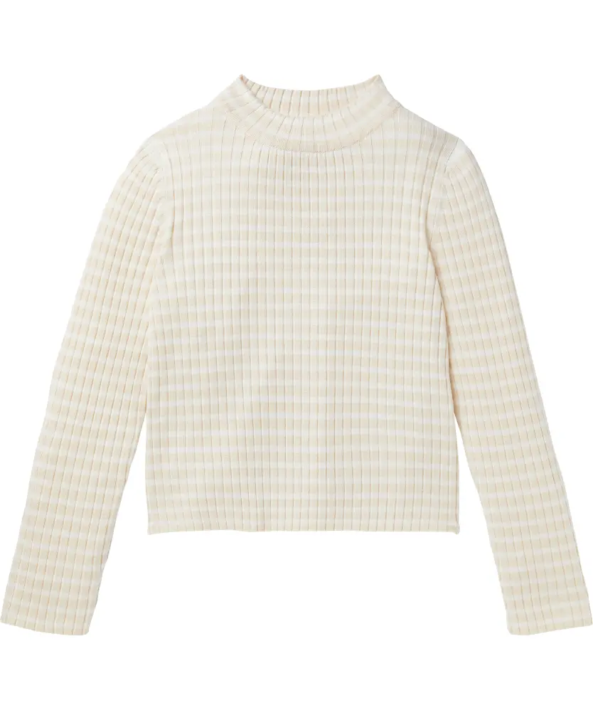 Gerippter Pullover Carmen Ausschnitt Pullover Savage Honey