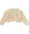 Sweatshirt cropped natur gemustert