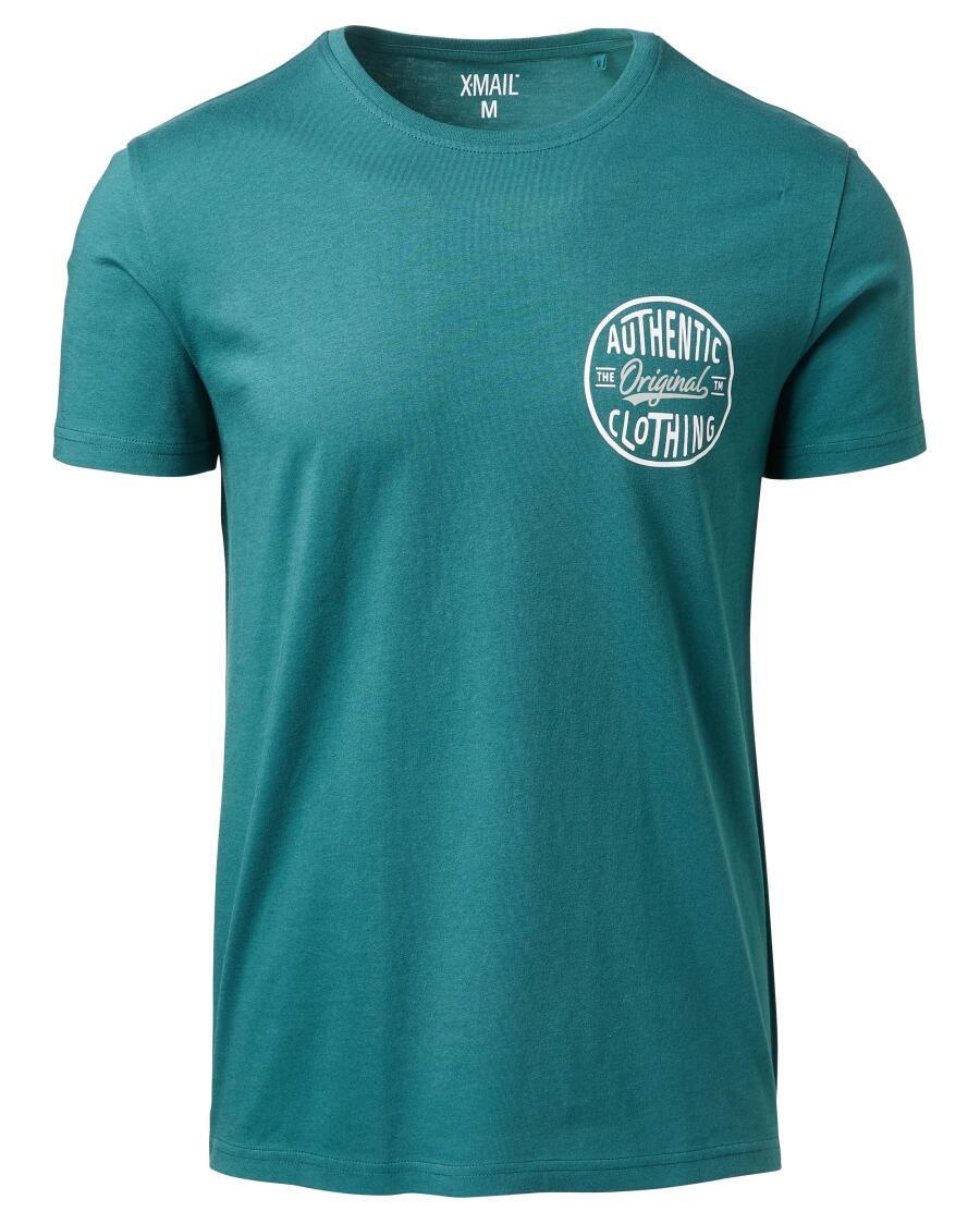 T-Shirt z nadrukiem z przodu i z tyłu okrągły dekolt