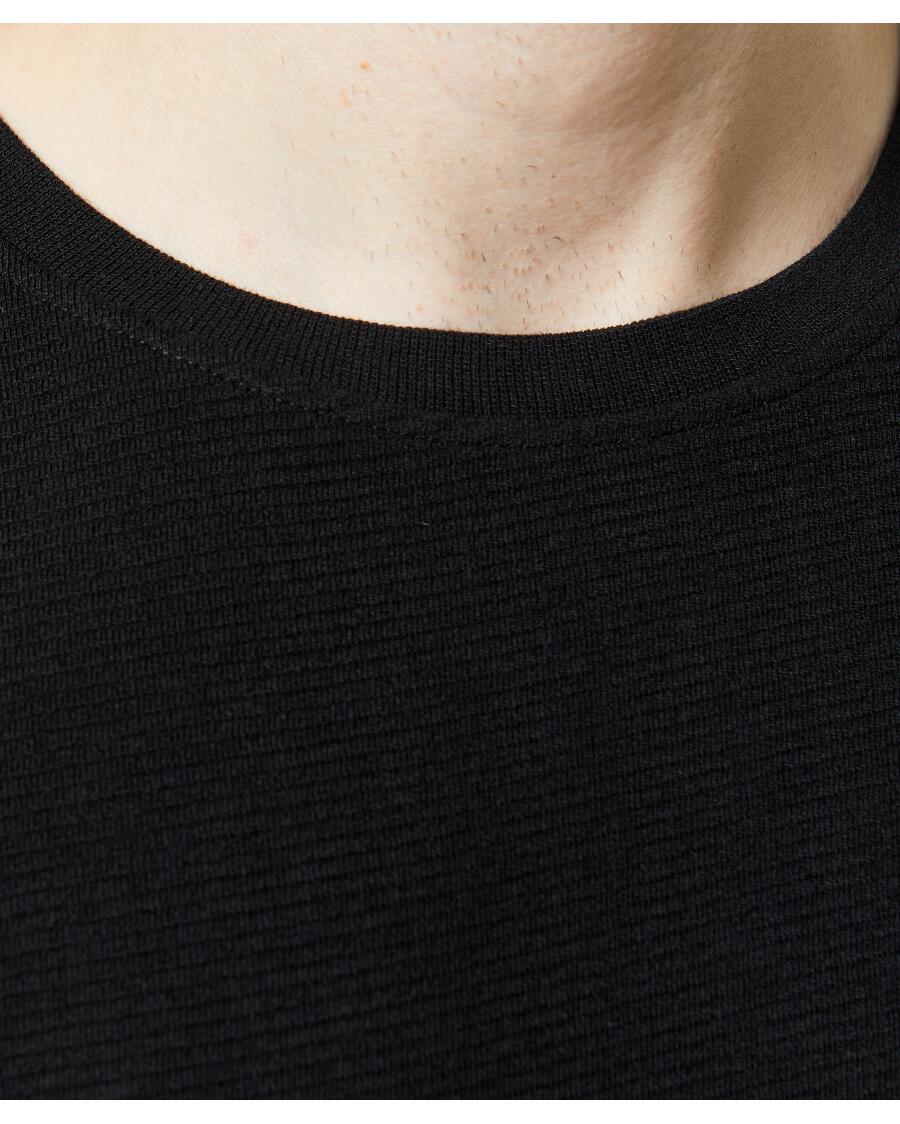 T-Shirt prążkowany Identic, okrągły dekolt