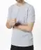 Geripptes T-Shirt grau melange
