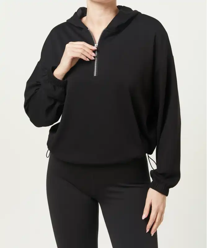 Sport-Pullover mit verstellbarem Saum