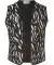Kort gewatteerd vest zwart/beige