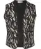 Kurze Steppweste schwarz/beige