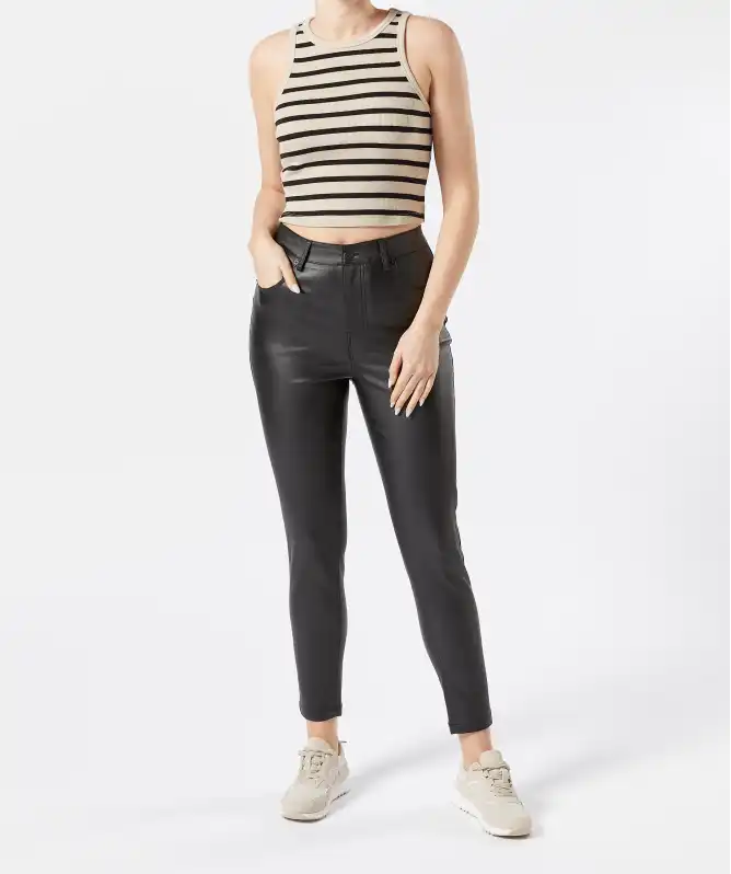 Kunstlederhose High-waist