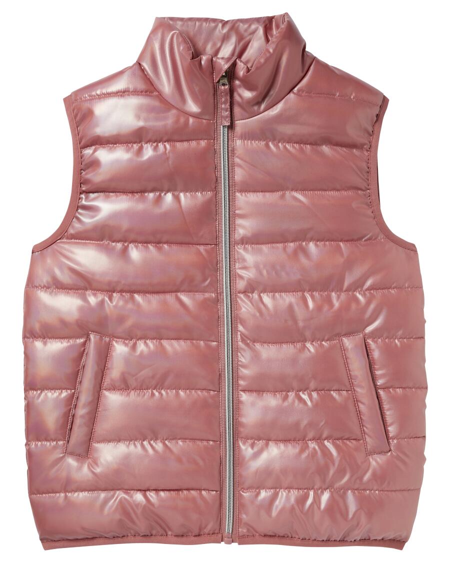 Glänzende Steppweste rosa