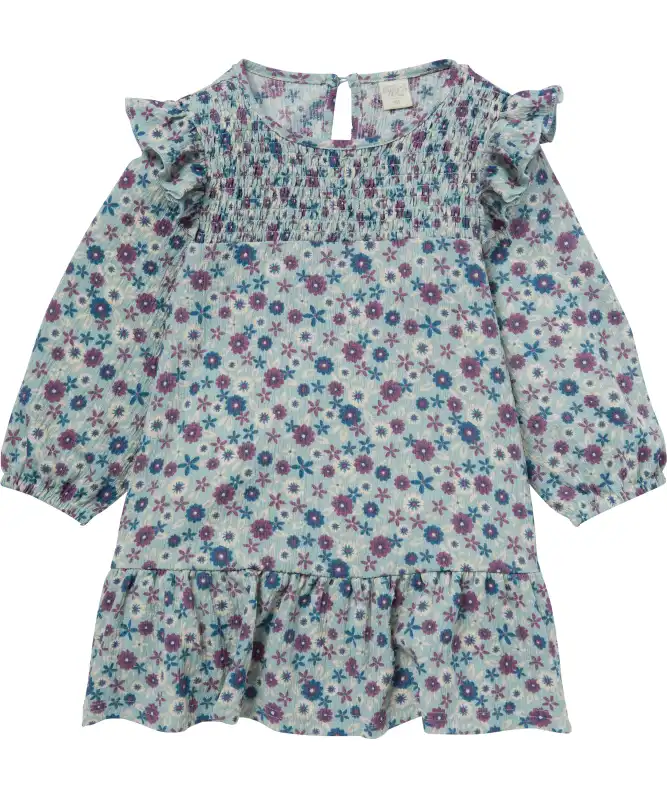 Kleid mit Smok-Effekt