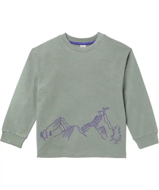 Shirt met lange mouwen en borduursel