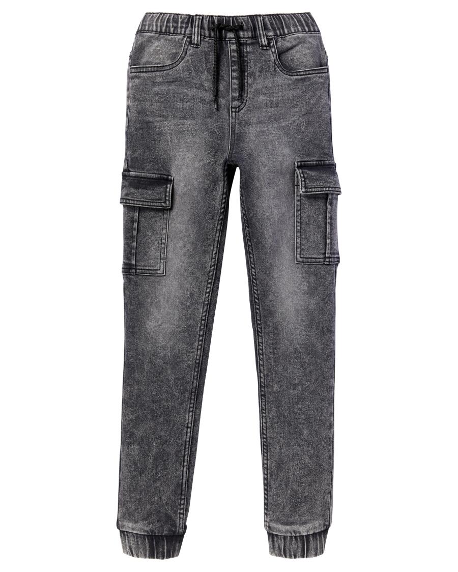 Cargo-Jeans mit Waschungseffekten Denim black