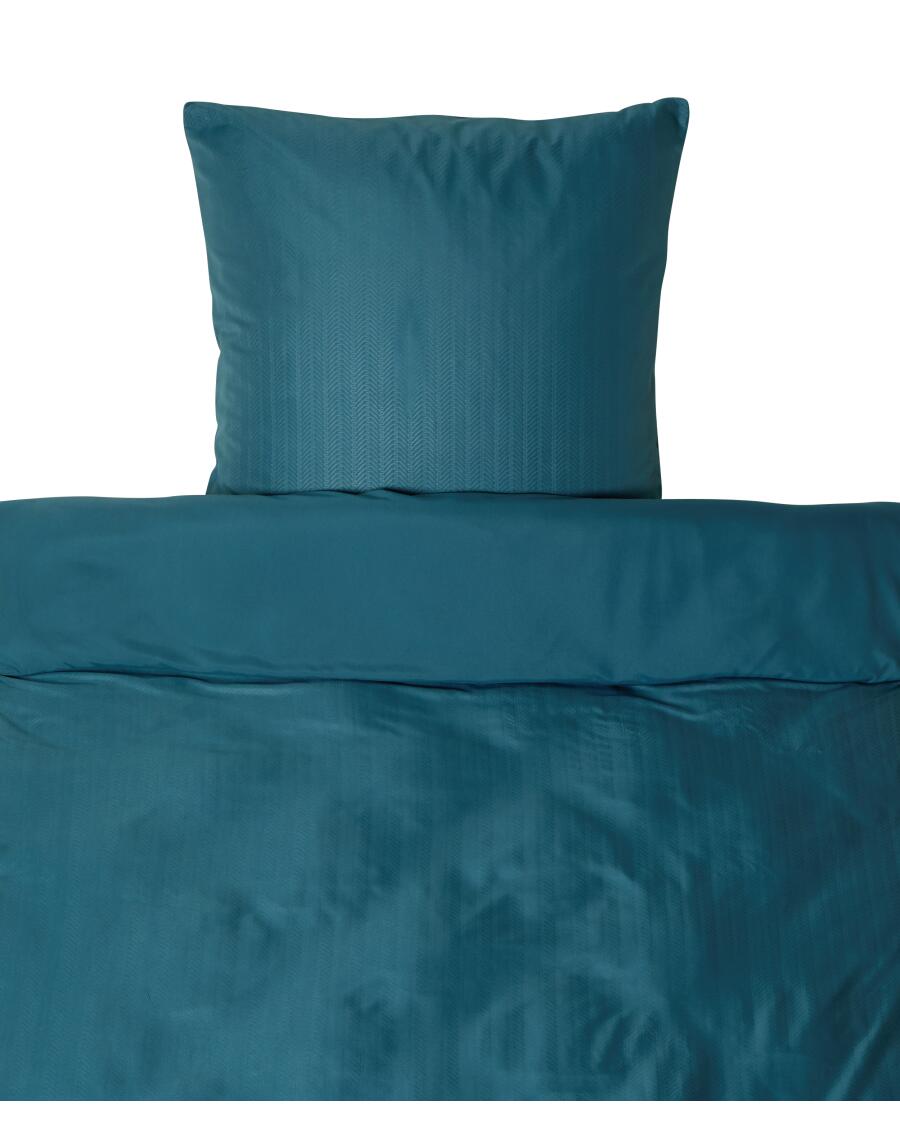 Mikrofaser-Bettwäsche mit geprägtem Muster blau