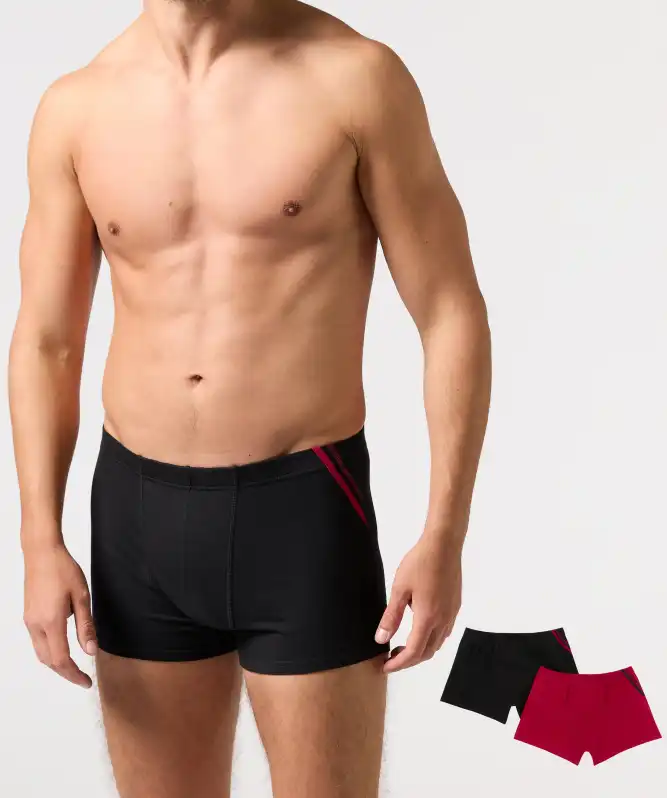 Retro Boxershorts mit Kontrastnähten