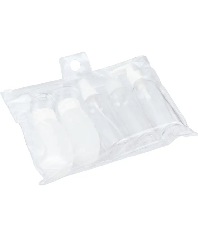 Hervulbare Reisflesjes Set met Toilettas - Pastel - 12-delig