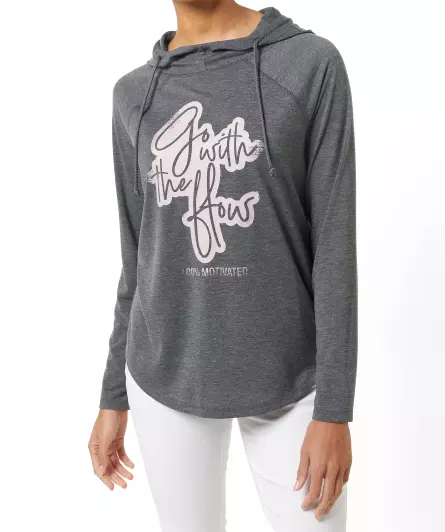 Sport-Langarmshirt mit Kapuze