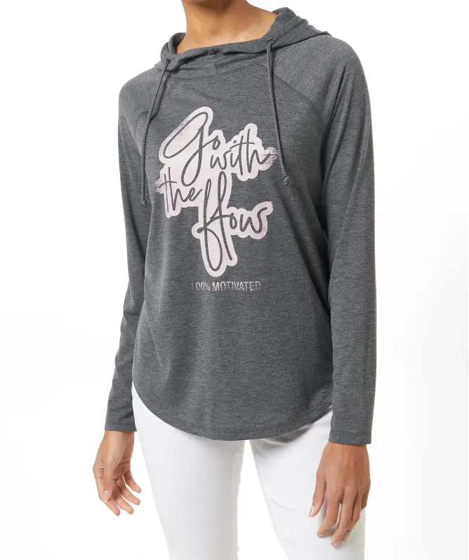 Sport-Langarmshirt mit Kapuze