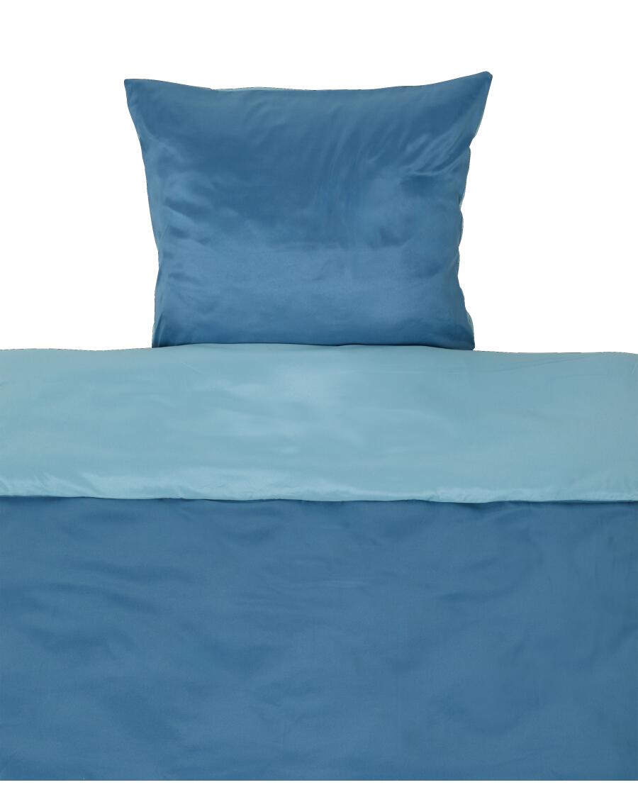Omkeerbaar bedovertrek van microvezel blauw