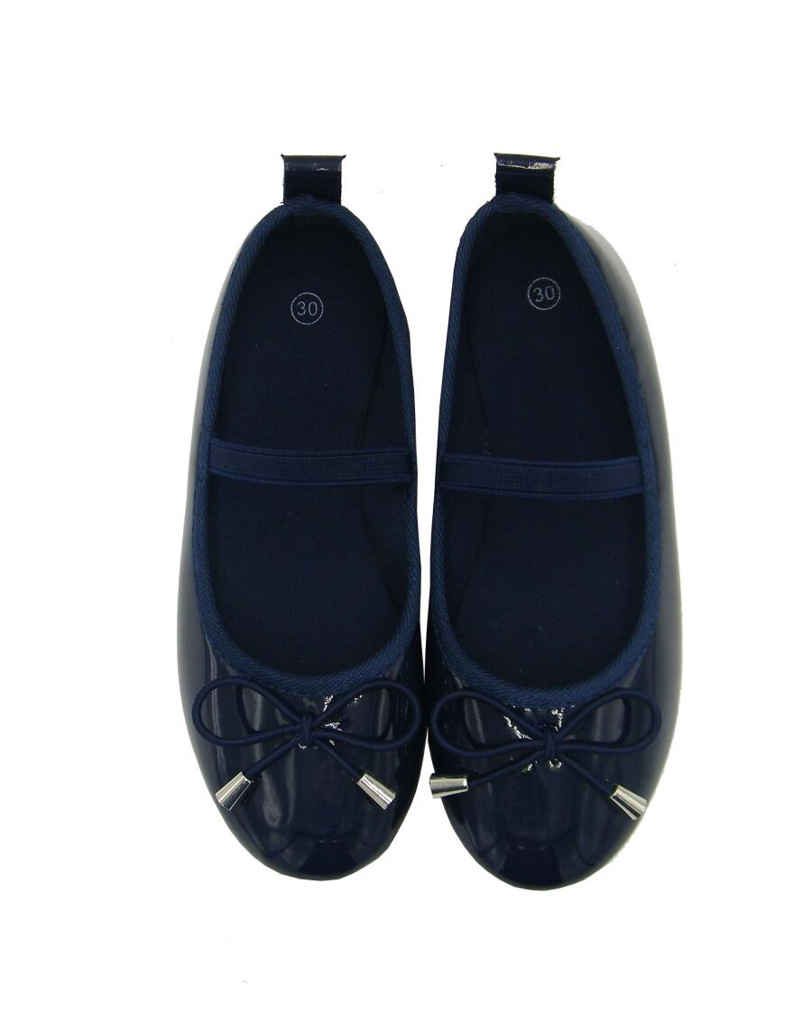 Lack-Ballerinas dunkelblau