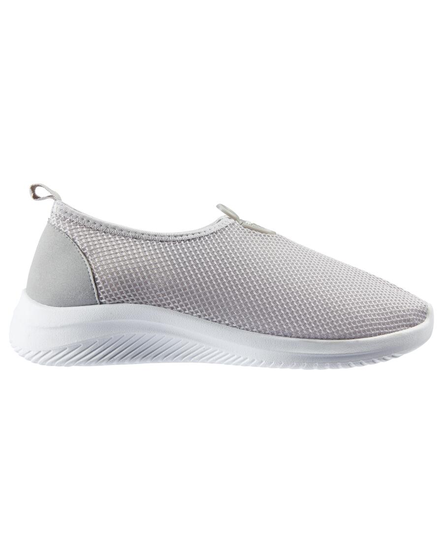 Slip-ons in Netzoptik hellgrau