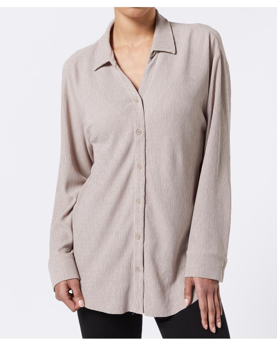 Crinkle-Bluse naturfarben