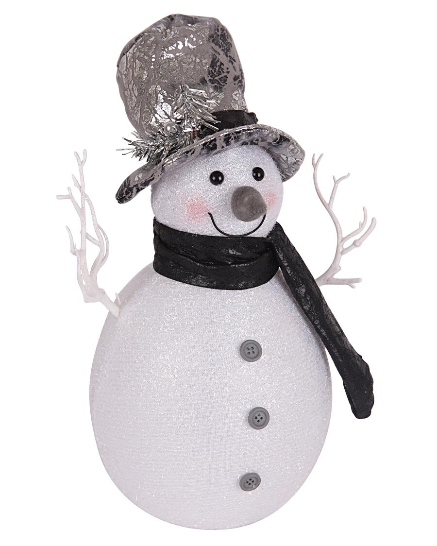 LED-Schneemann Weihnachten grau
