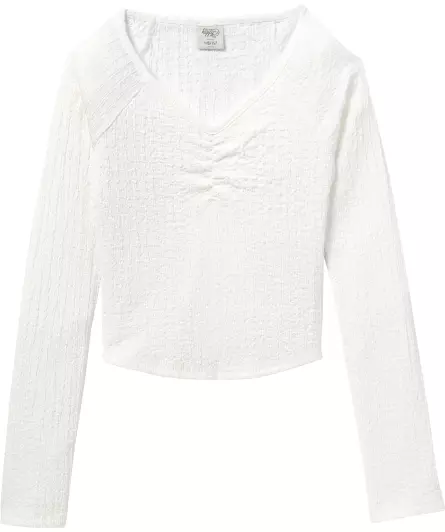 Strukturiertes Langarmshirt
