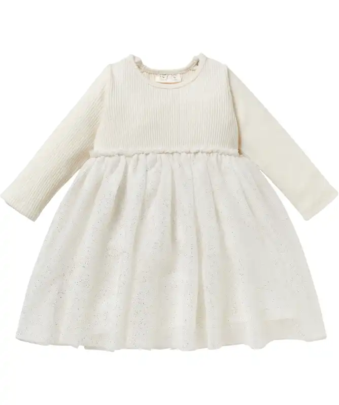 Kleid mit glitzerndem Tüll