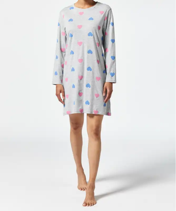 Noční košile se srdíčky