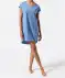 Bigshirt mit Print blau