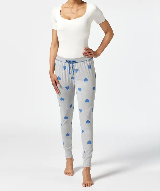 Pyjamahose mit Rippbündchen