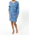 Fleece-Bigshirt Sterne blau
