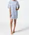 Gestreiftes Bigshirt blau bedruckt