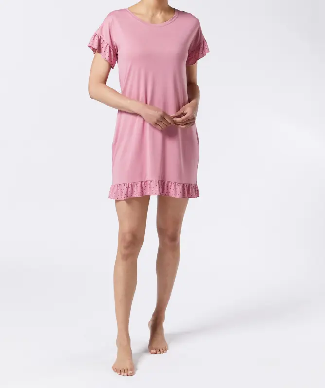 Bigshirt mit Rüschen