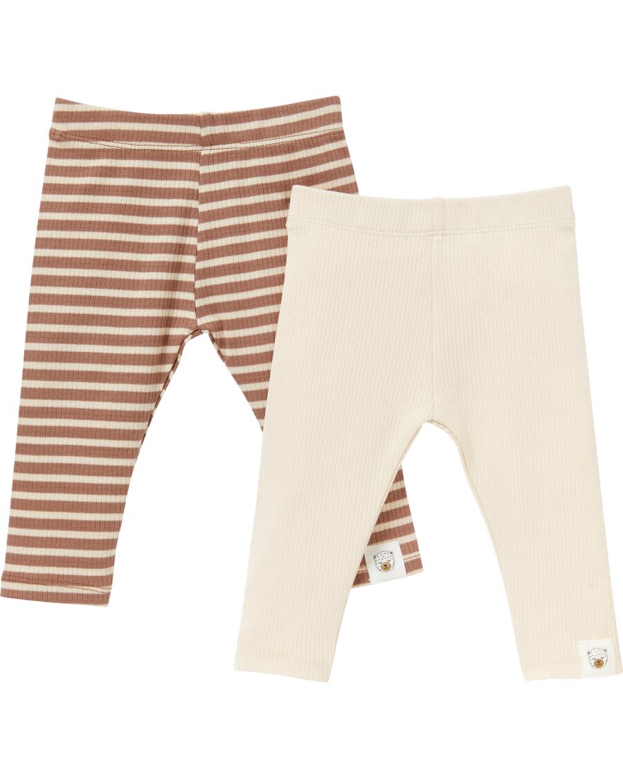 Gerippte Leggings offwhite