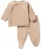 Newborn Wickelshirt + Hose naturfarben