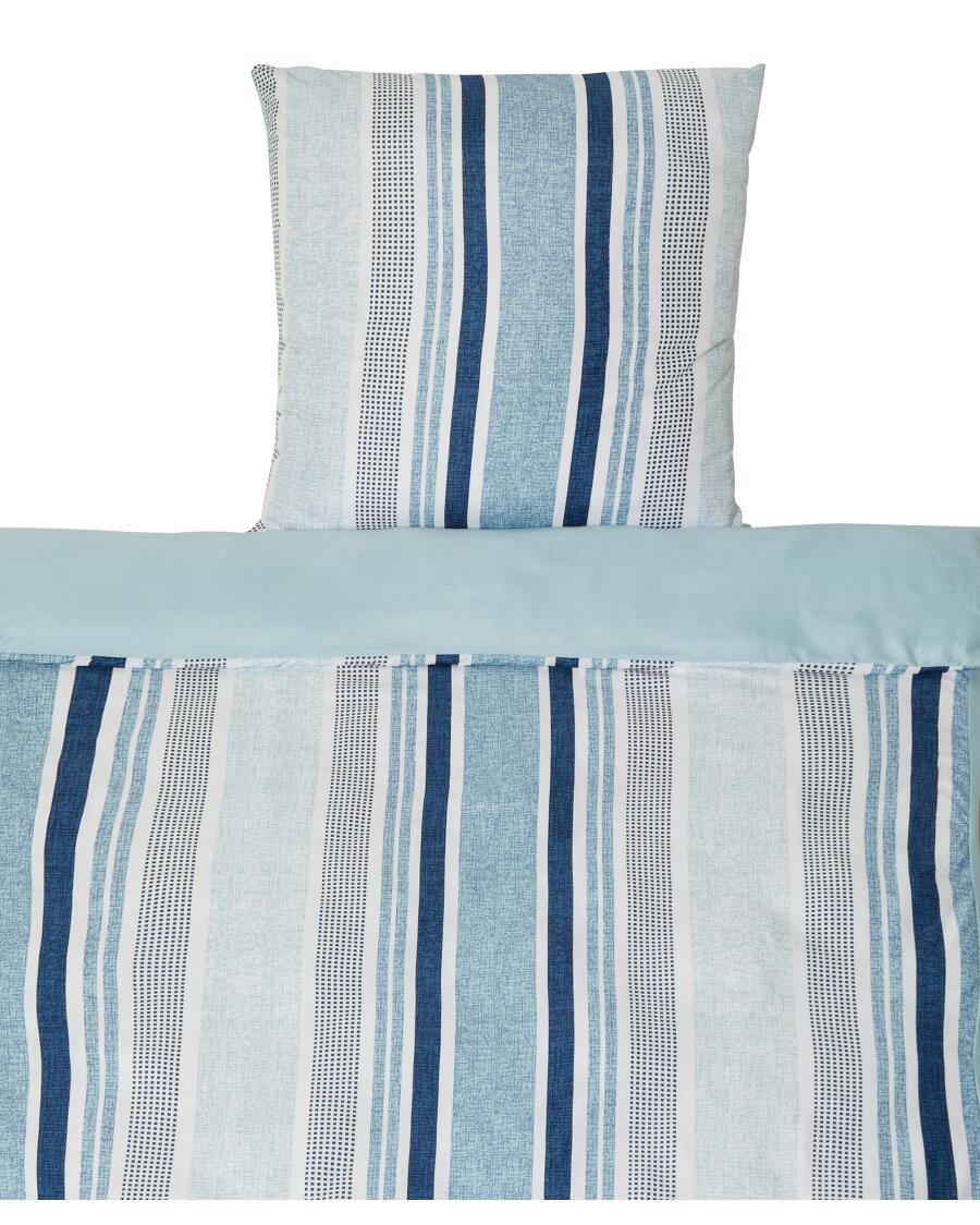 Mikrofaser-Wendebettwäsche blau