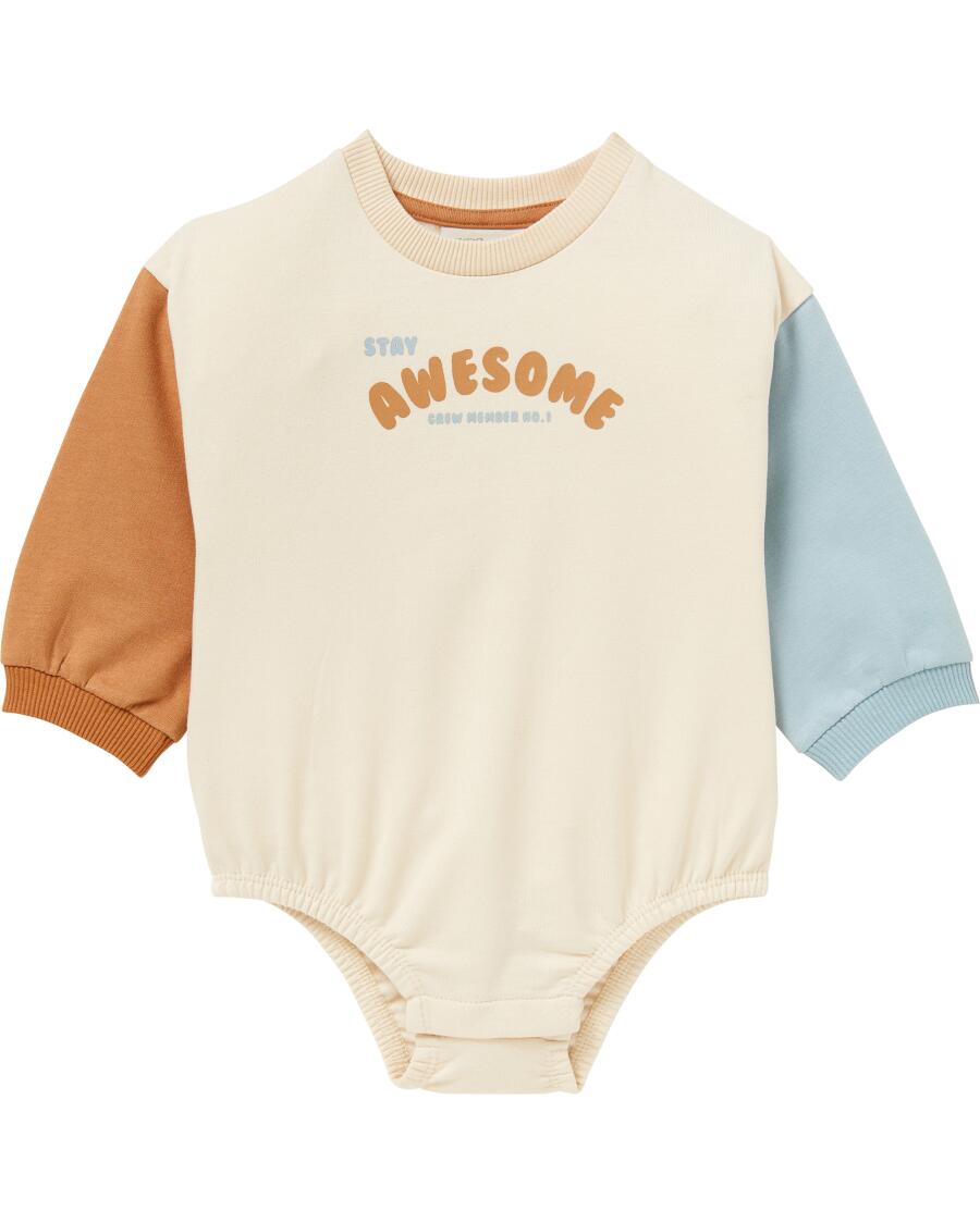 Newborn Langarmbody naturfarben