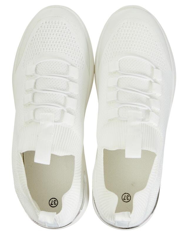 Mesh-effect slip-on sneakers for women, white (KiK Slip-ons in Netzoptik (weiß)) — KiK, authentic German product in Morocco