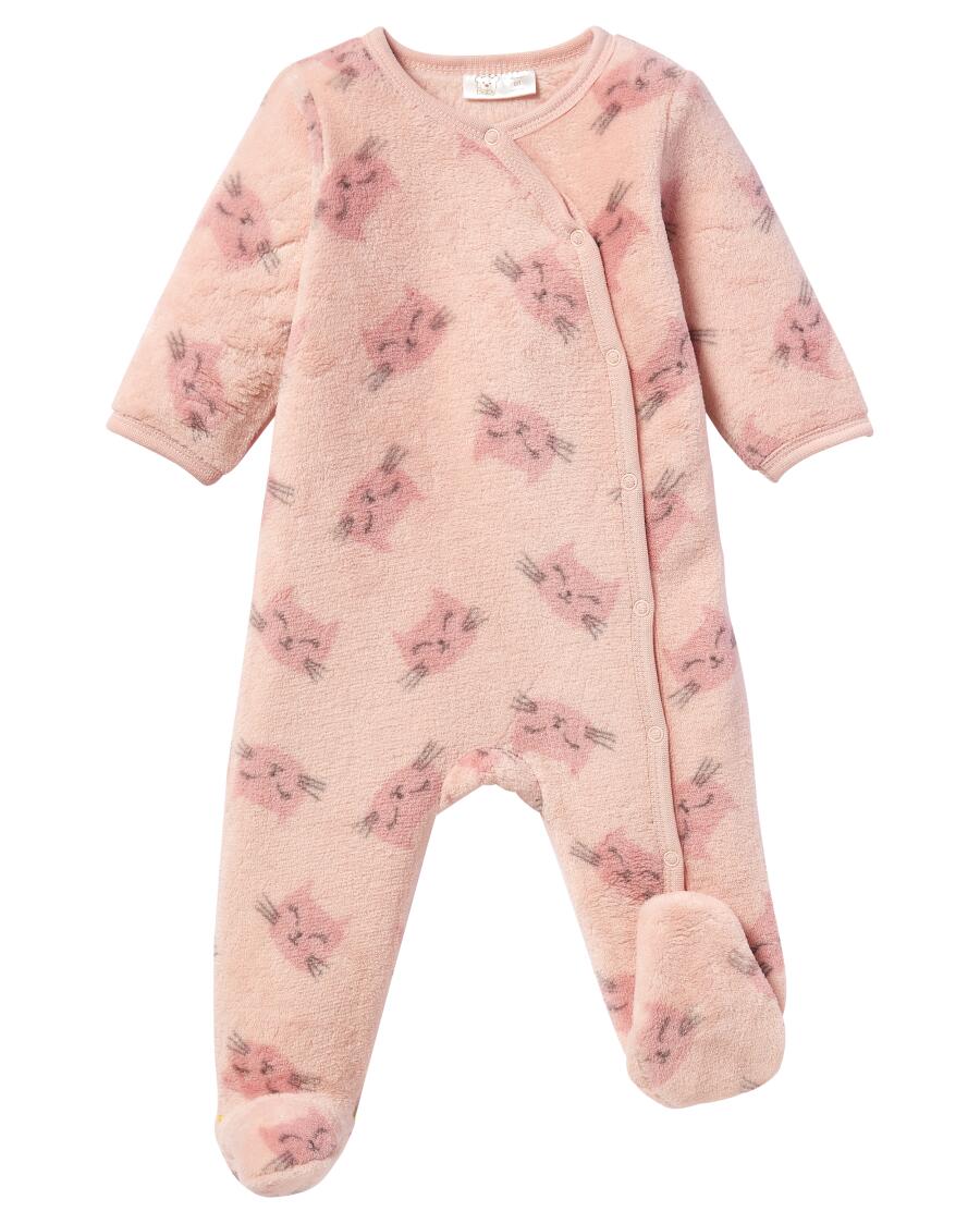 Newborn Teddyfleece-Strampler hellrosa