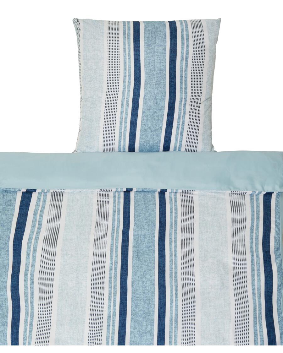 Mikrofaser-Wendebettwäsche blau
