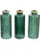 Strukturierte Glasvasen grün