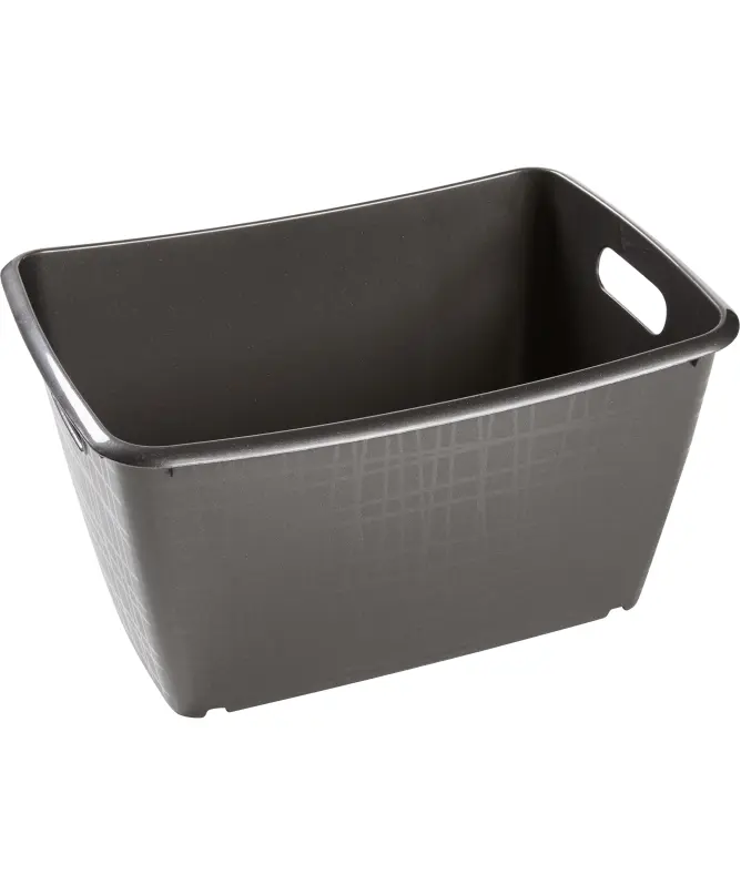 Gewebte Aufbewahrungskörbe 6er Set – Kunststoff, Grau/Blau, 25,5 X 19,5 X 10,5 Cm, Für Bad, Schreibtisch, Kosmetik