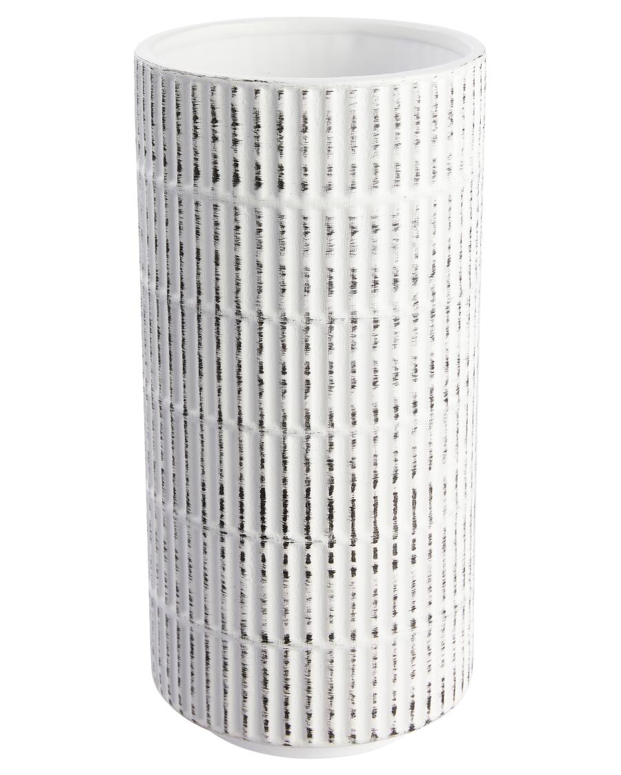 Keramikvase Zylinder weiß