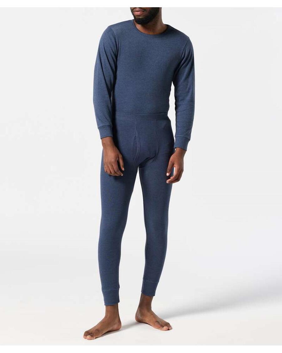 Lange broek blauw gemeleerd
