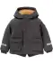 Parka met patch op de mouw donker grijs
